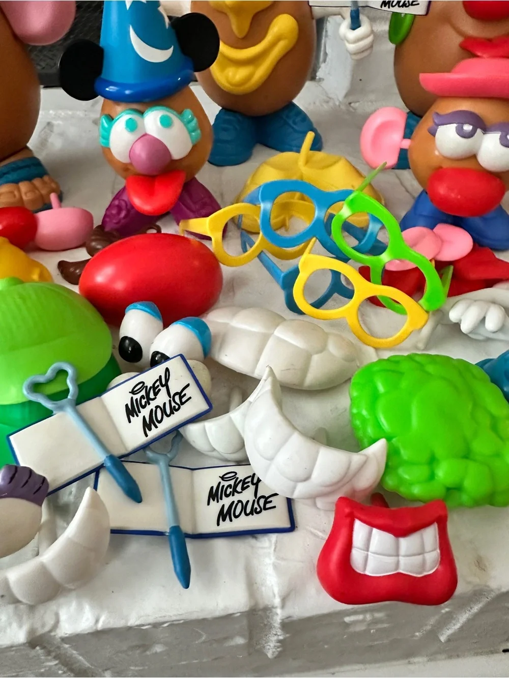 Mr. Mrs. Baby Potato Head Accessories Disney Lot 7 Large 4 Small Mickey Mouse